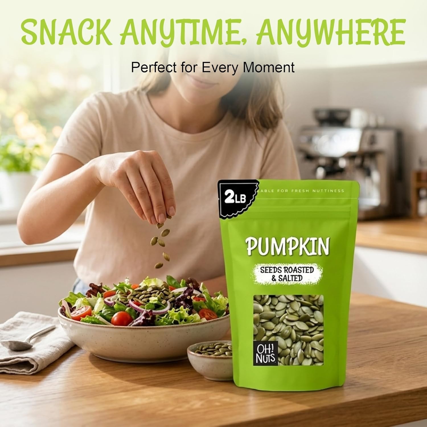 Kosher Certified Pumpkin Seeds – 2 lb No Shell Pepitas