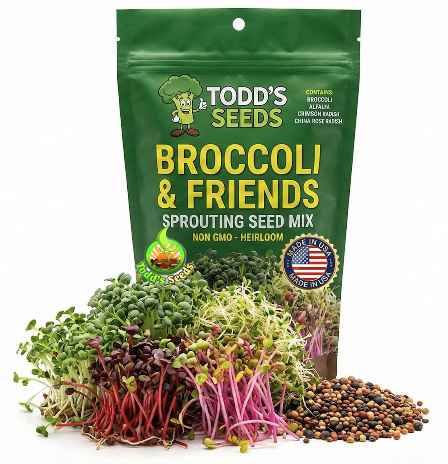 Broccoli and Friends Sprouting Seed Mix, One Pound