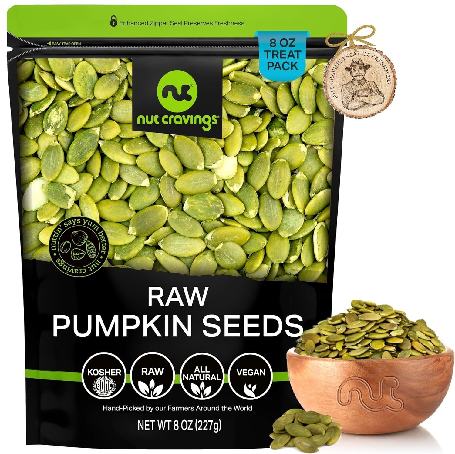 8oz Pack of Crunchy Raw Pumpkin Seeds Pepitas – Ideal for Baking & Snacking