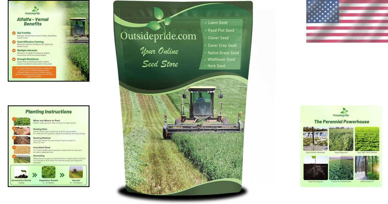 Exceptional 5 lbs Winter Hardy Alfalfa Seeds – Attracts Pollinators, Non-GMO