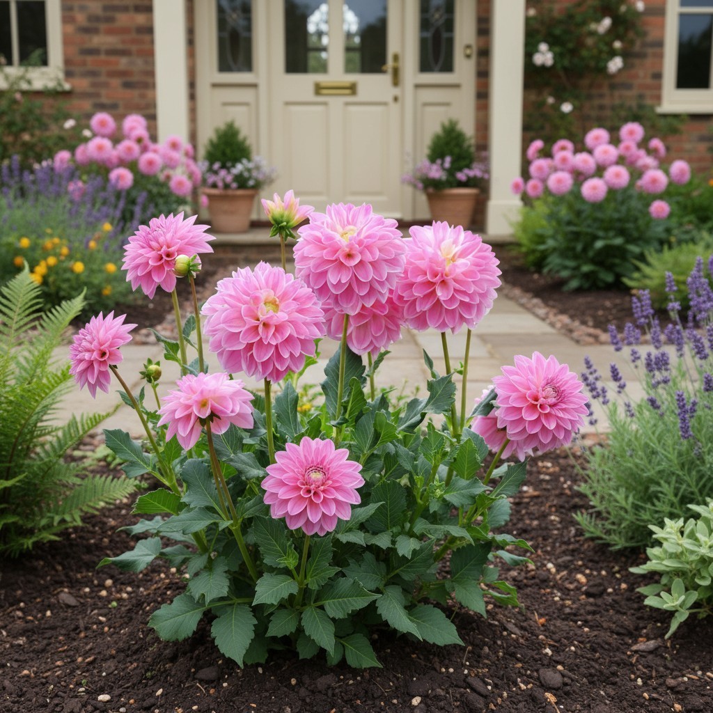 50 Dahlia Flower Seeds – Pink Decorative Blooms for Garden Planting