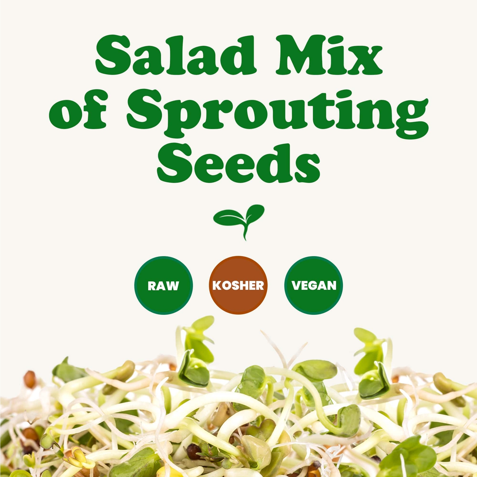 Salad Mix of Sprouting Seeds – Sproutable, Kosher, Raw, Vegan – by Food To Live