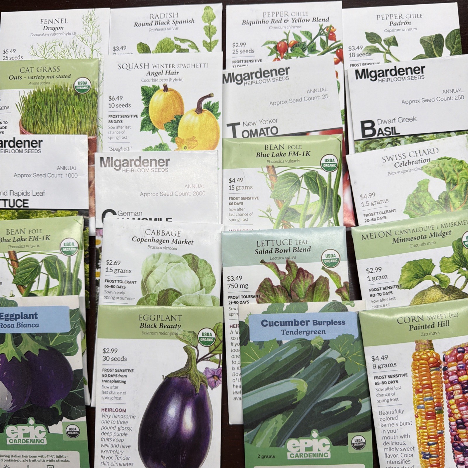 20 Packs Veggie Vegetable Flower Herb Garden Seeds Nice Variety
