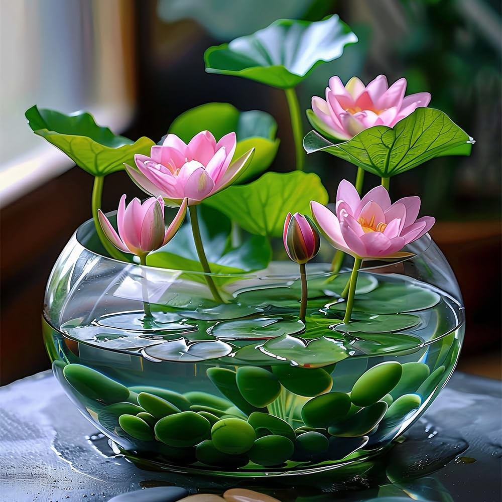 60 Pcs Mix Bonsai Bowl Lotus Seeds, Water Lilys Flower Plant, Lotus Seeds for…