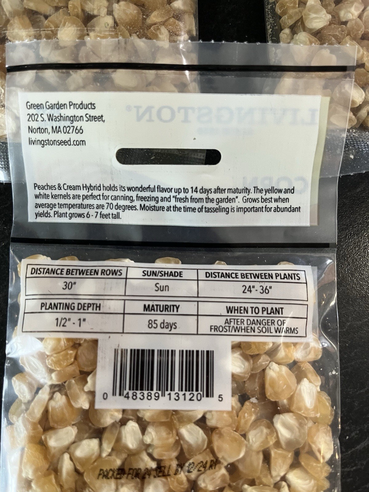5 Bags Livingston Yellow & White HYBRID Peaches & Cream Mid , 3 Oz. Bag