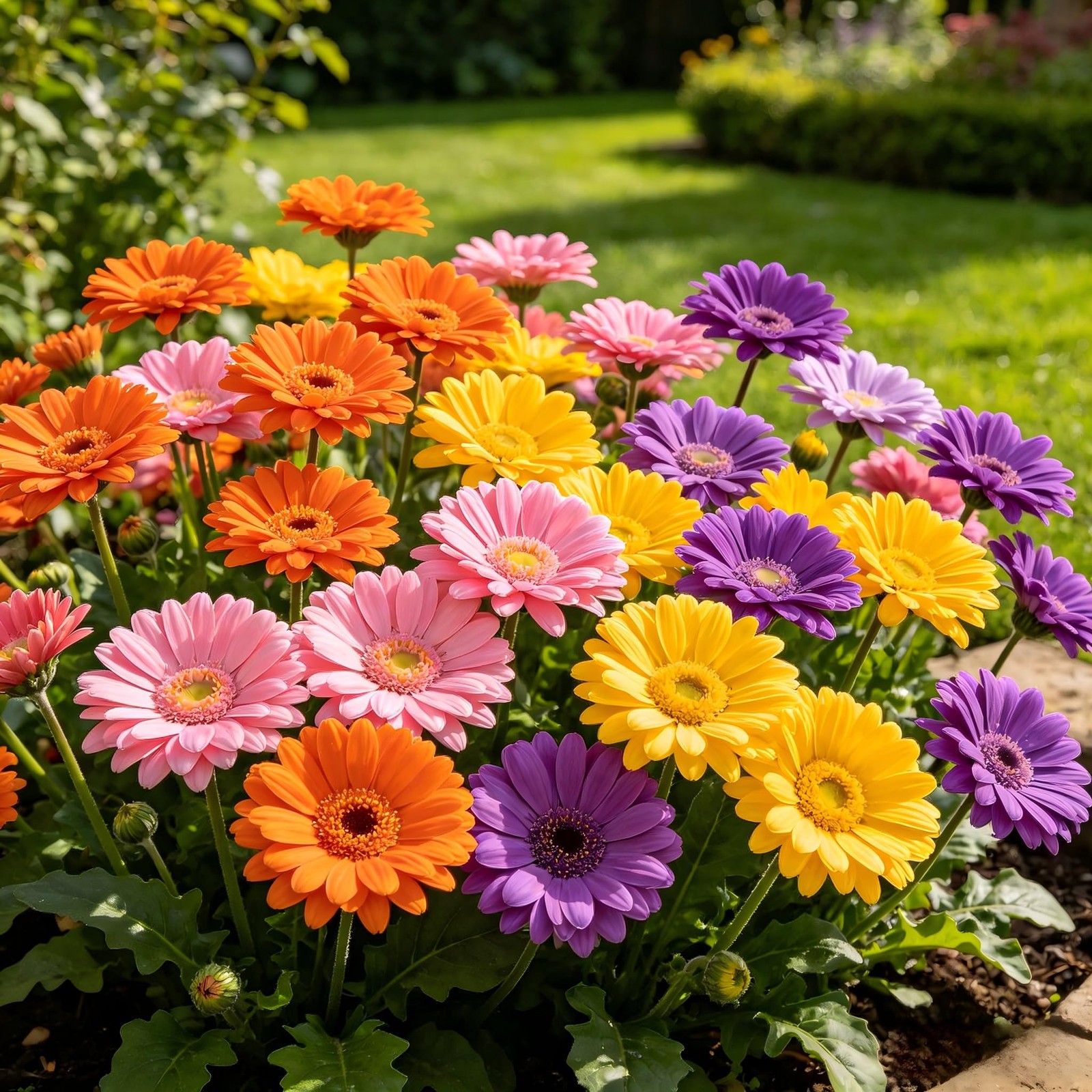 CarpetC 300+ Gerbera Daisy Seeds for Planting, Compact Perennial Colorful Lar…