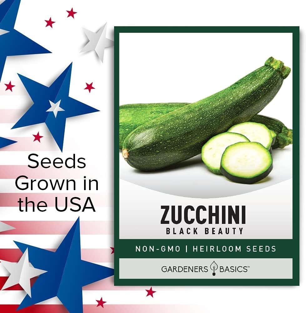 Zucchini Seeds – Black Beauty Heirloom Non-GMO Summer Squash 3 Grams