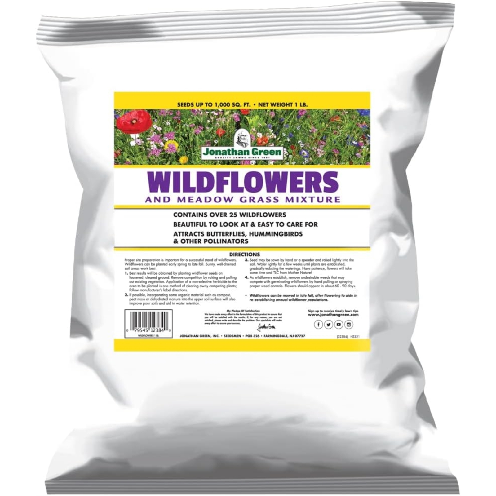 Jonathan Green Wildflowers and Meadow Grass Mixture, 1 lb