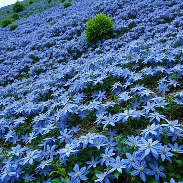 20 Blue Downy Clematis macropetala Hybrid Flower Seeds Climber Plant Hardy Vine