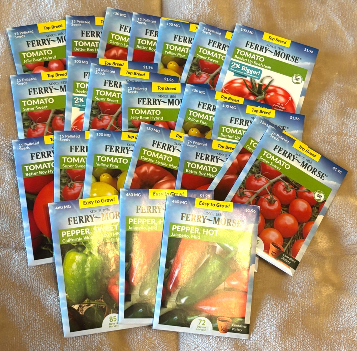 23 Ferry Morse Seed Packs Tomato & Pepper Various Types MAKE SALSA 2026 NEW