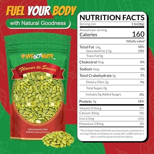 Pumpkin Seeds 4 Lbs Raw Pepitas No Shell Non-GMO No Preservatives for Baking