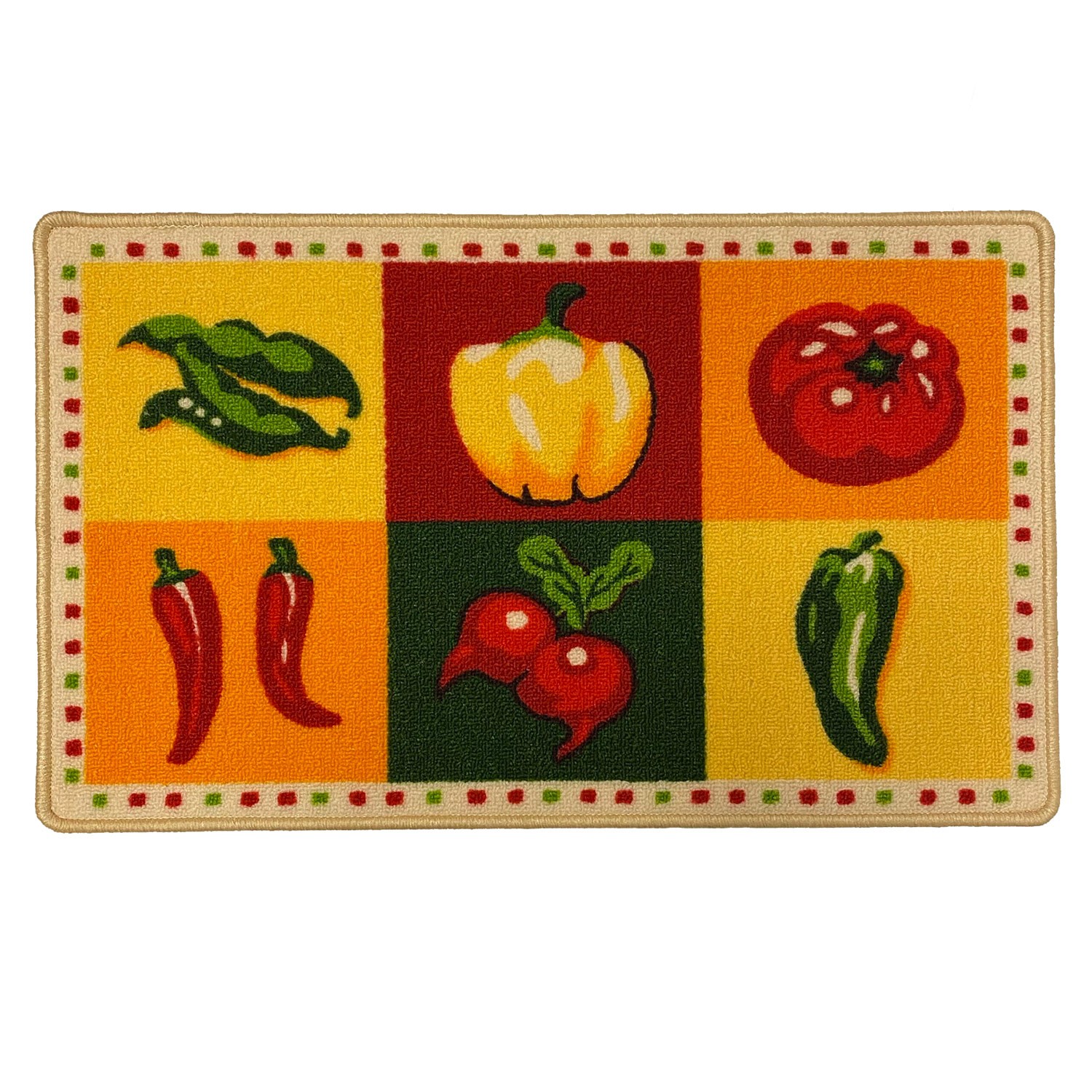 Spicy Hot Chili Pepper Kitchen Rug Mat, Multi, 18×30 Inches