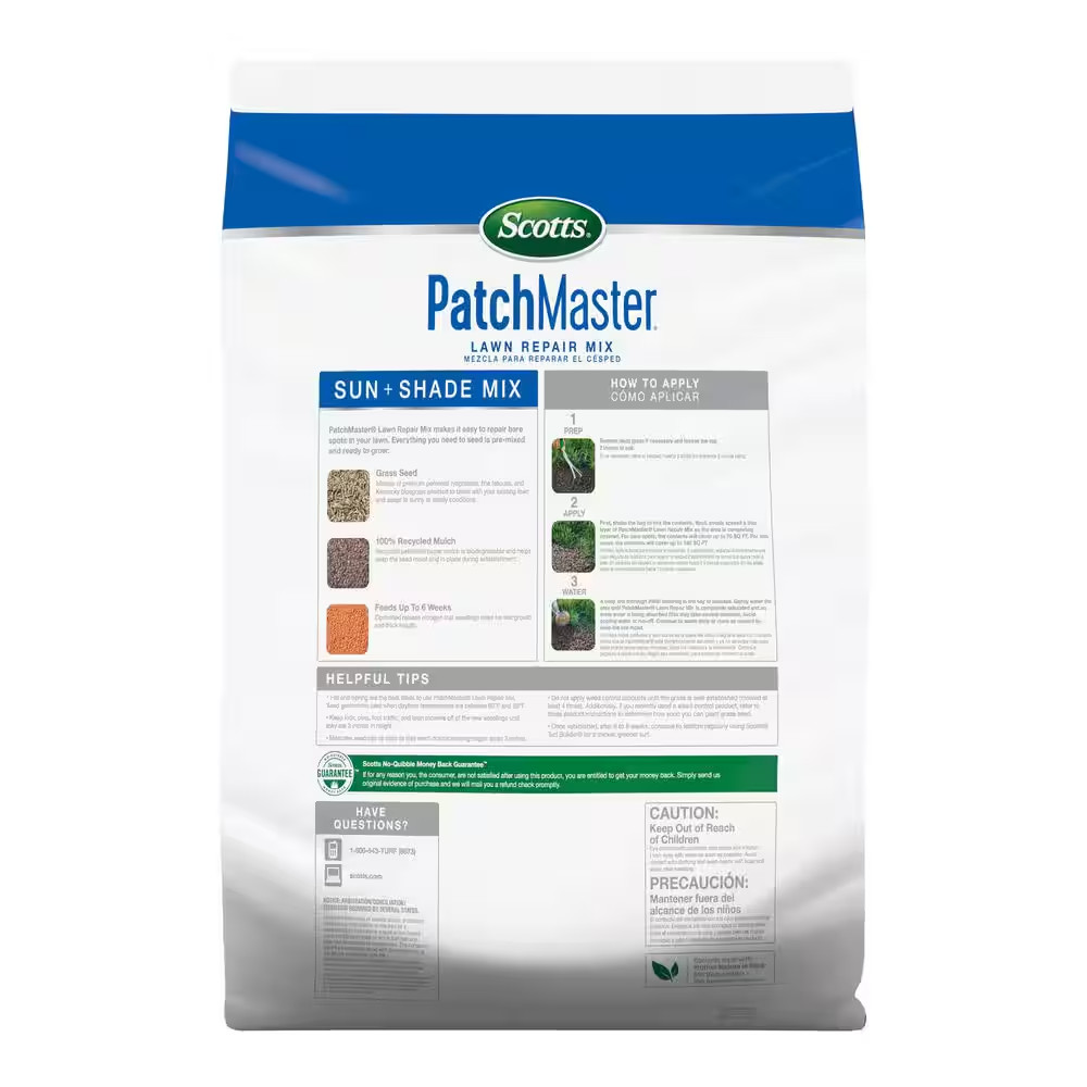 Patchmaster 4.75 Lbs. Lawn Repair Mix Sun + Shade Mix, Combination Grass Seed, F