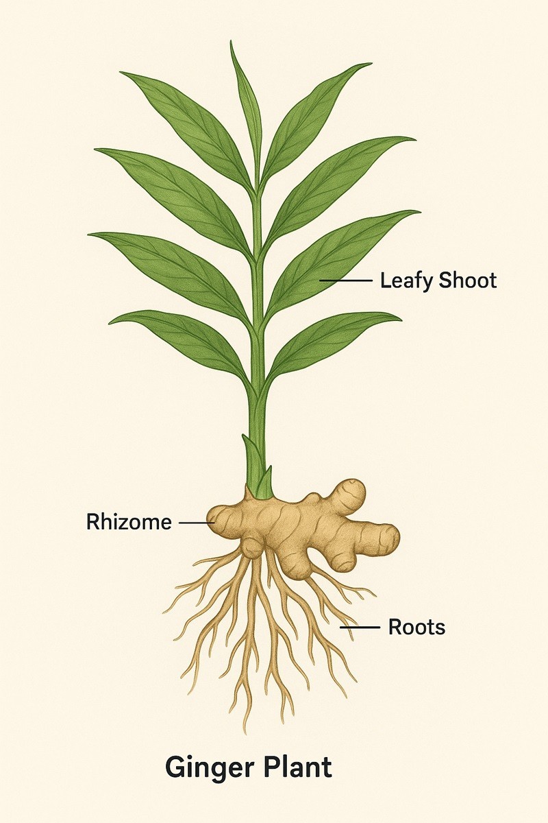 Live 10 Rhizomes of Edible Ginger Roots Organic Zingiber Officinale for Growing