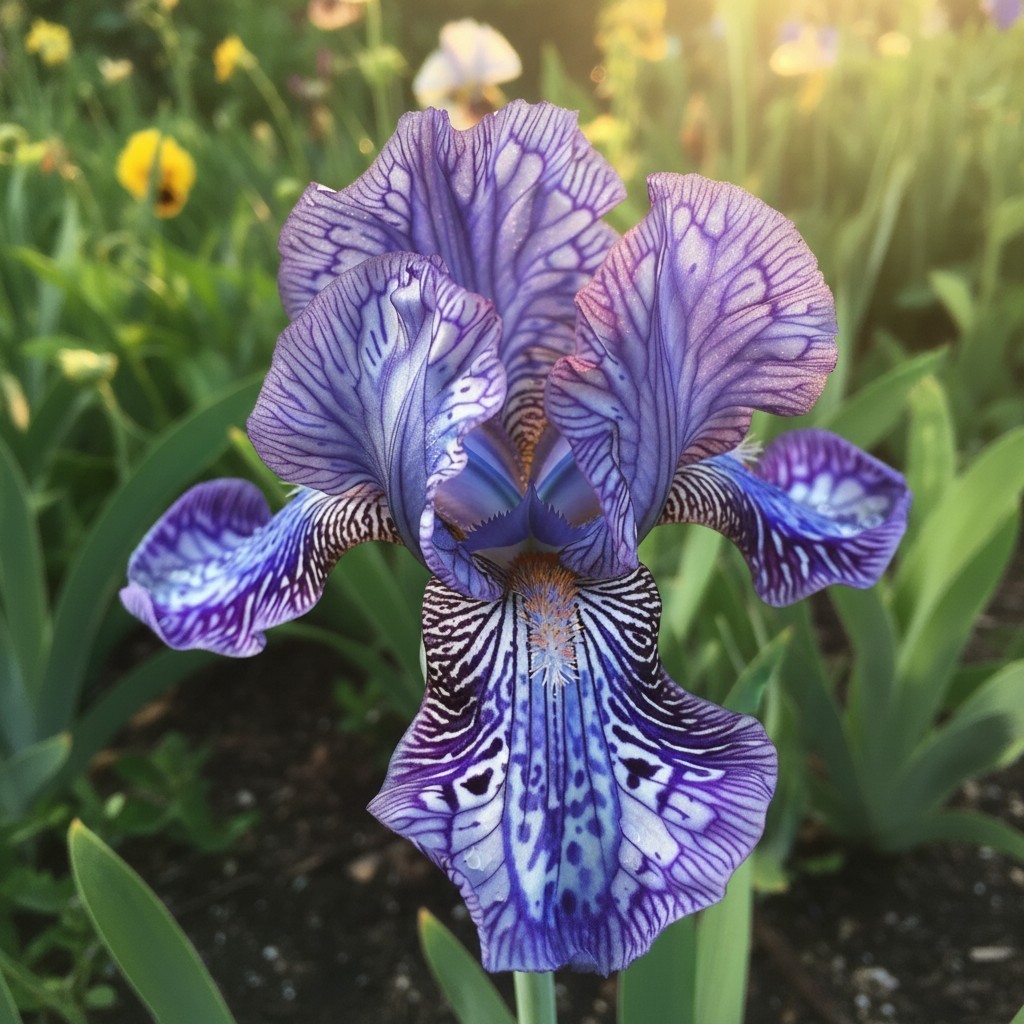 50 Blue-Veined Bearded Iris Seeds – Intricate Patterned Bloom