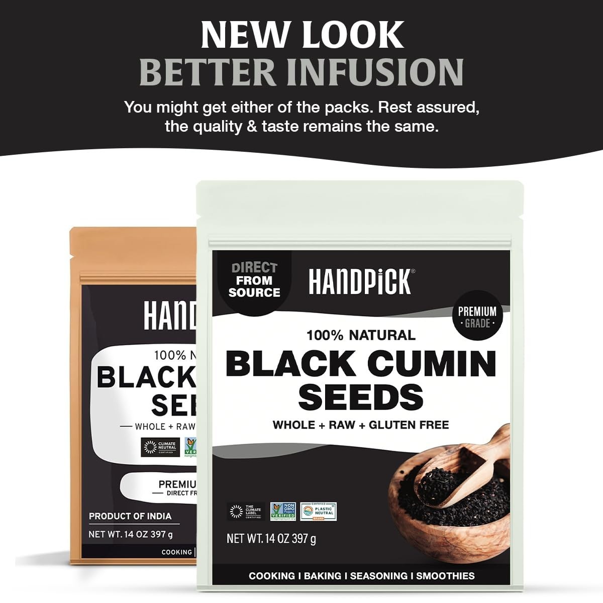 Black Cumin Seeds Whole Nigella Kalonji 14 oz Resealable Pouch