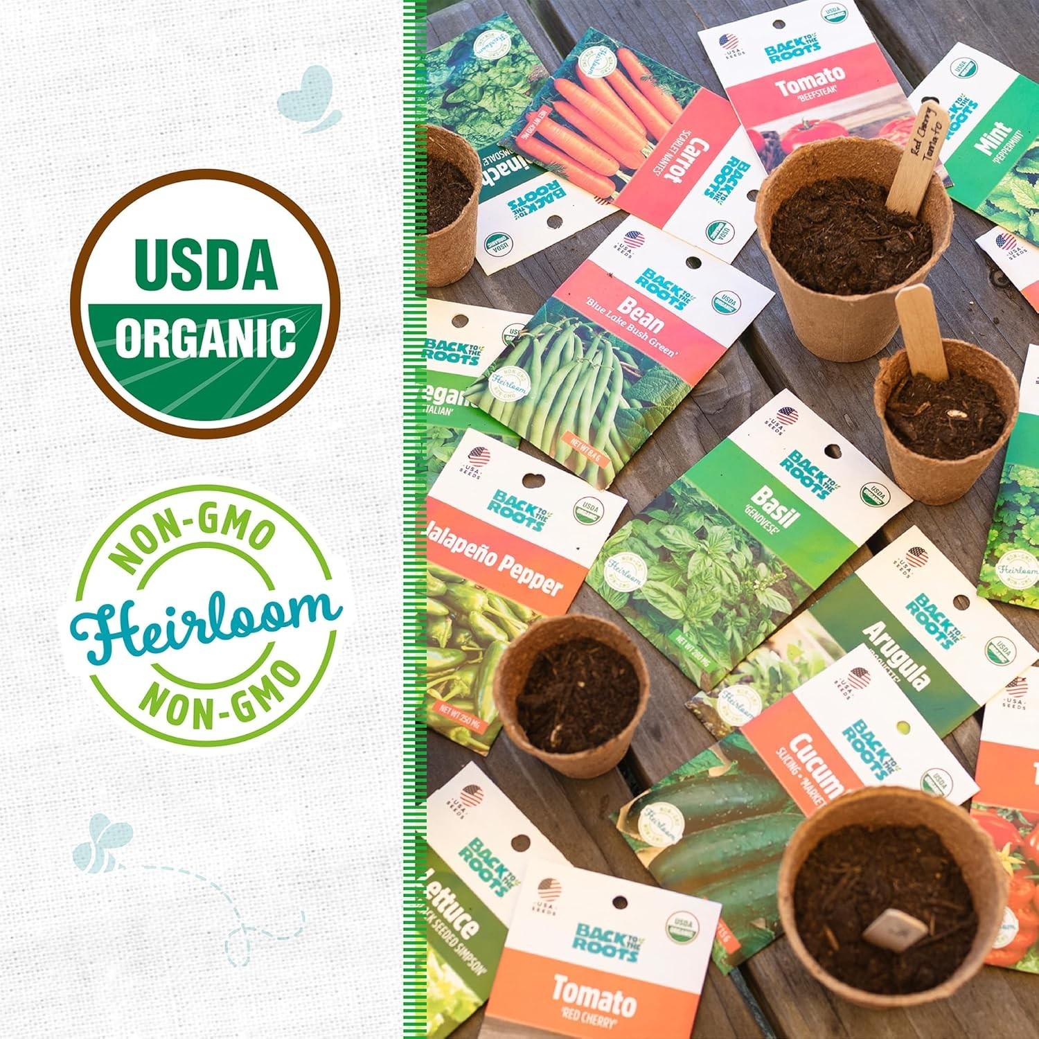 Assorted 30pk Organic Non-GMO Seeds – Perfect for -Round Gardening Success