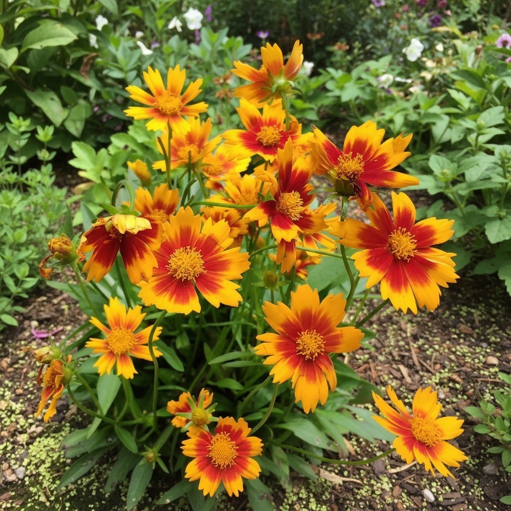 500 Coreopsis Tinctoria Seeds – Vibrant Bicolor Flowers for Easy Planting