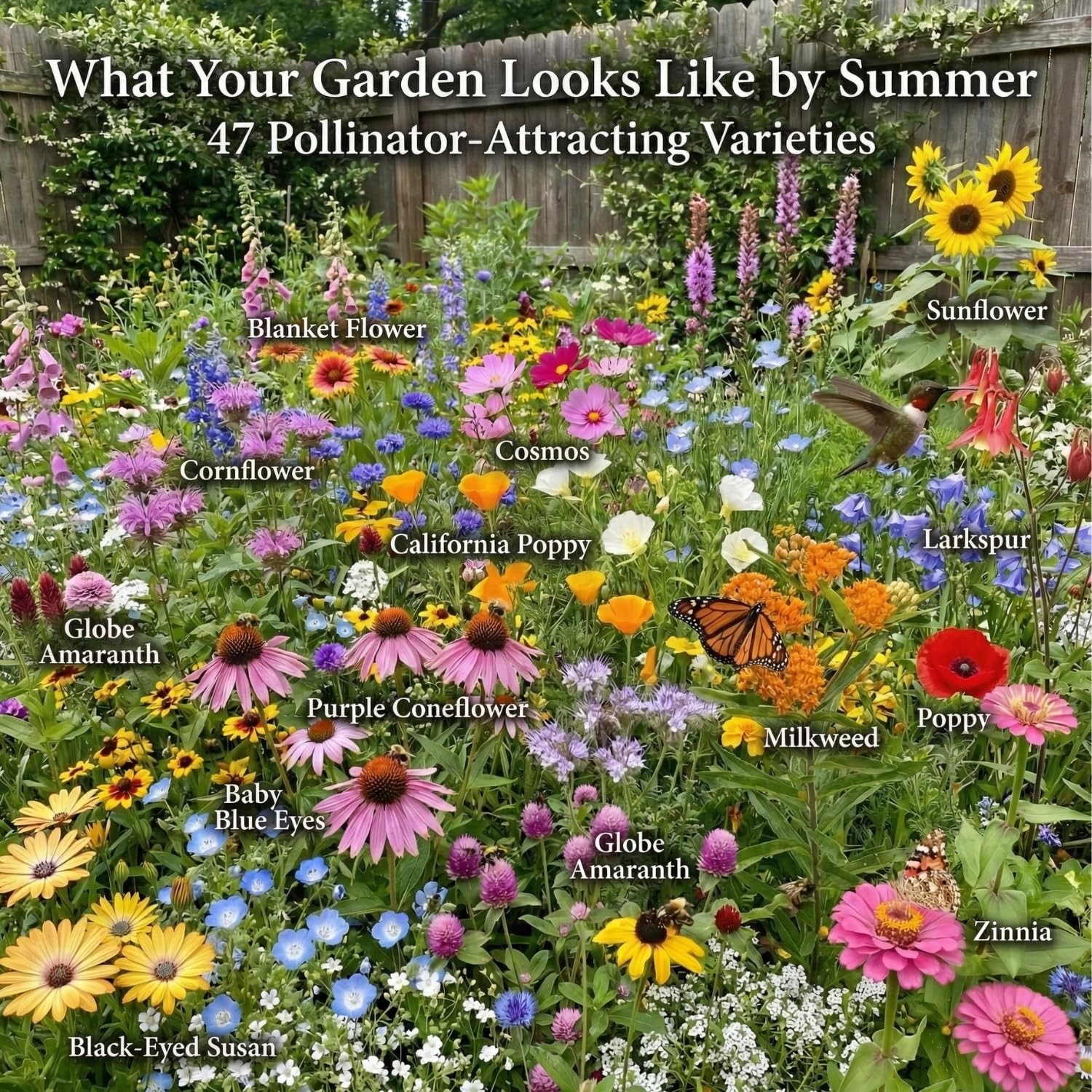 Wildflowers for Pollinators Seed Mix – 8 oz Bulk Wildflower Seeds – 160,000+ …