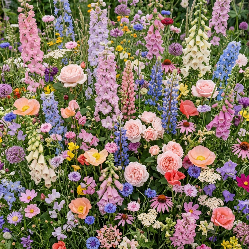 300 Cottage Garden Wildflower Mix Seeds for Planting – Premium Heirloom Seed
