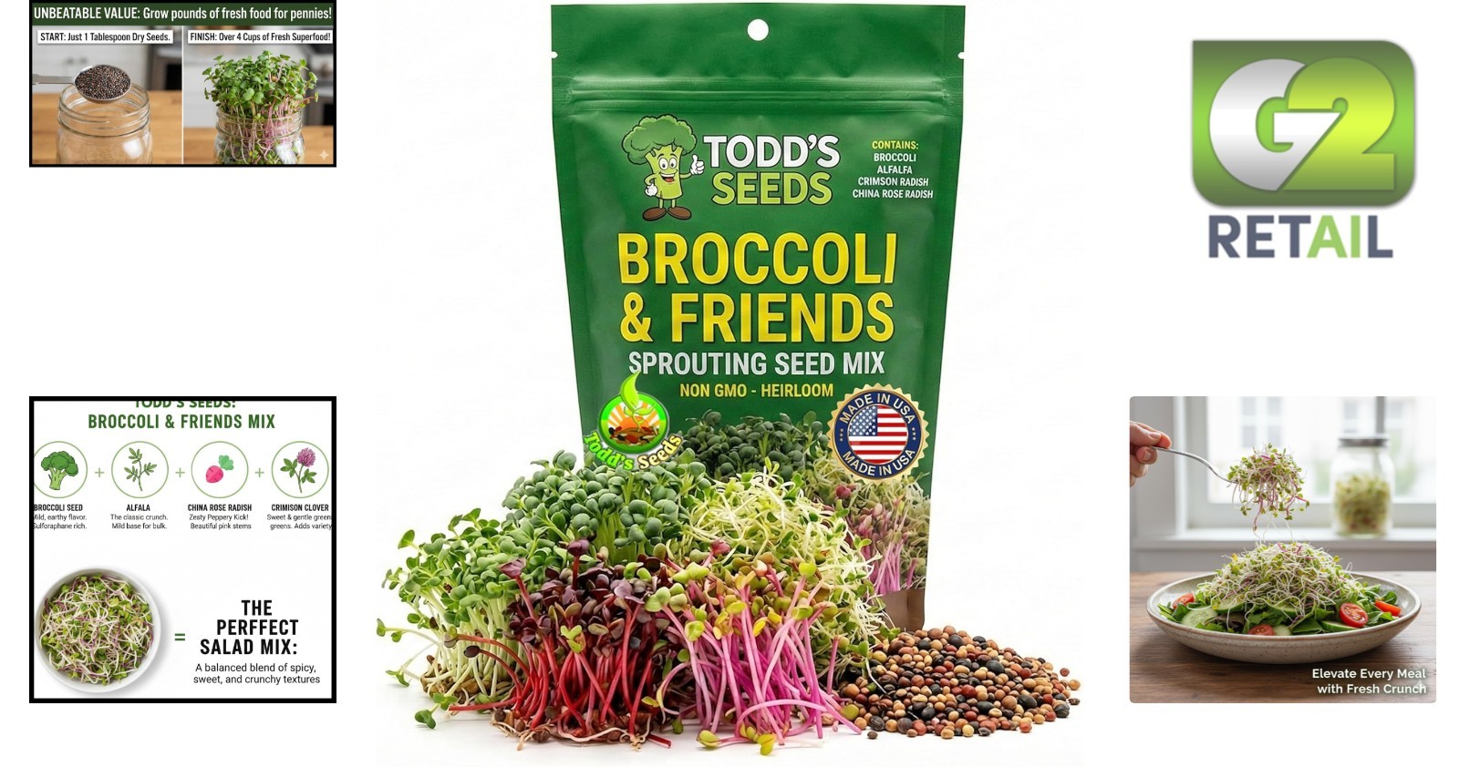 Ultra-Fast Germination Sprouting Seed Mix – Ready to Eat Microgreens in 5 Days