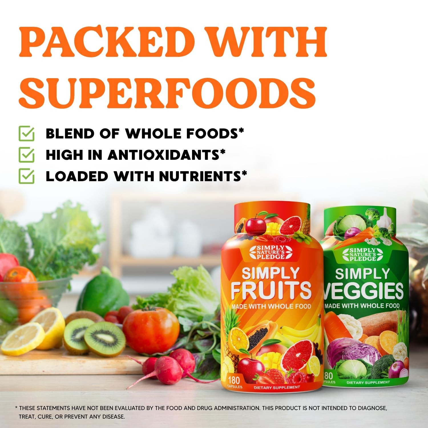 Packed with 42 Different Fruits & Vegetables – Made with Whole Food Superfood…