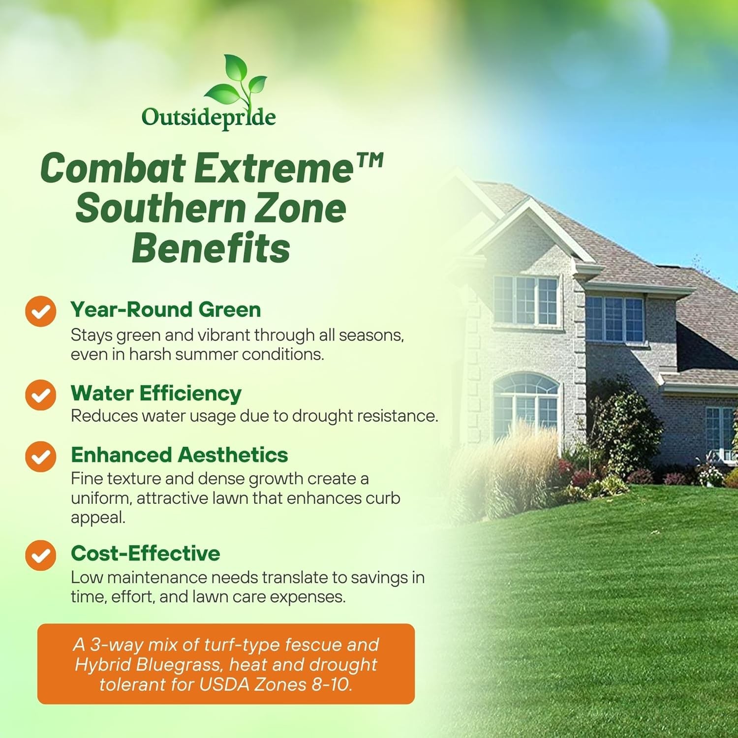 25 LBS – OptiGrowth Coated Combat Extreme&trade; Southern Zone Grass