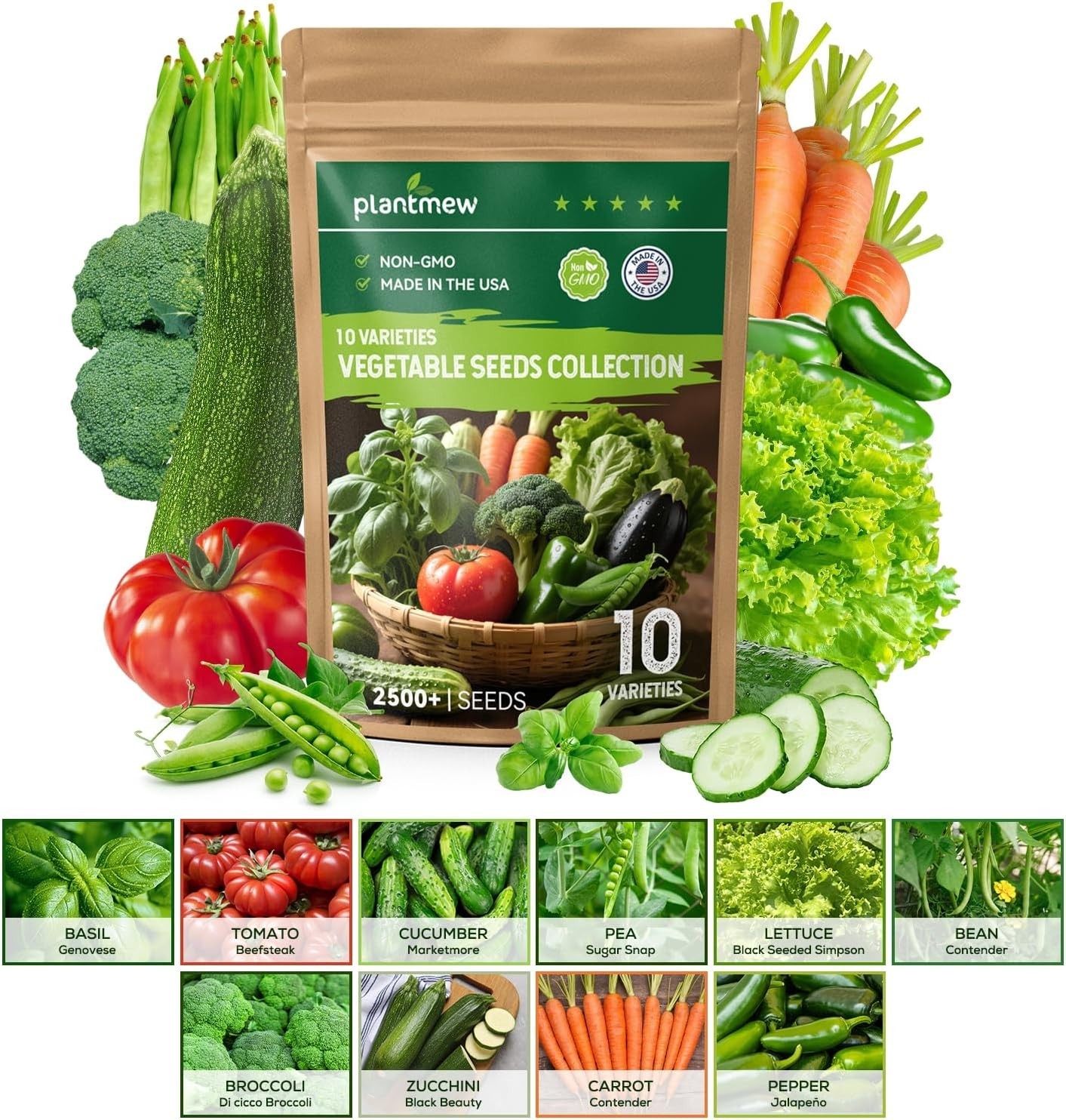 【Seed Vault】 Heirloom Vegetable Seeds Planting Kit – 25,000+ Non-Gmo Seeds for