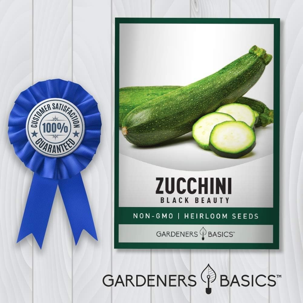 Zucchini Seeds – Black Beauty Heirloom Non-GMO Summer Squash 3 Grams
