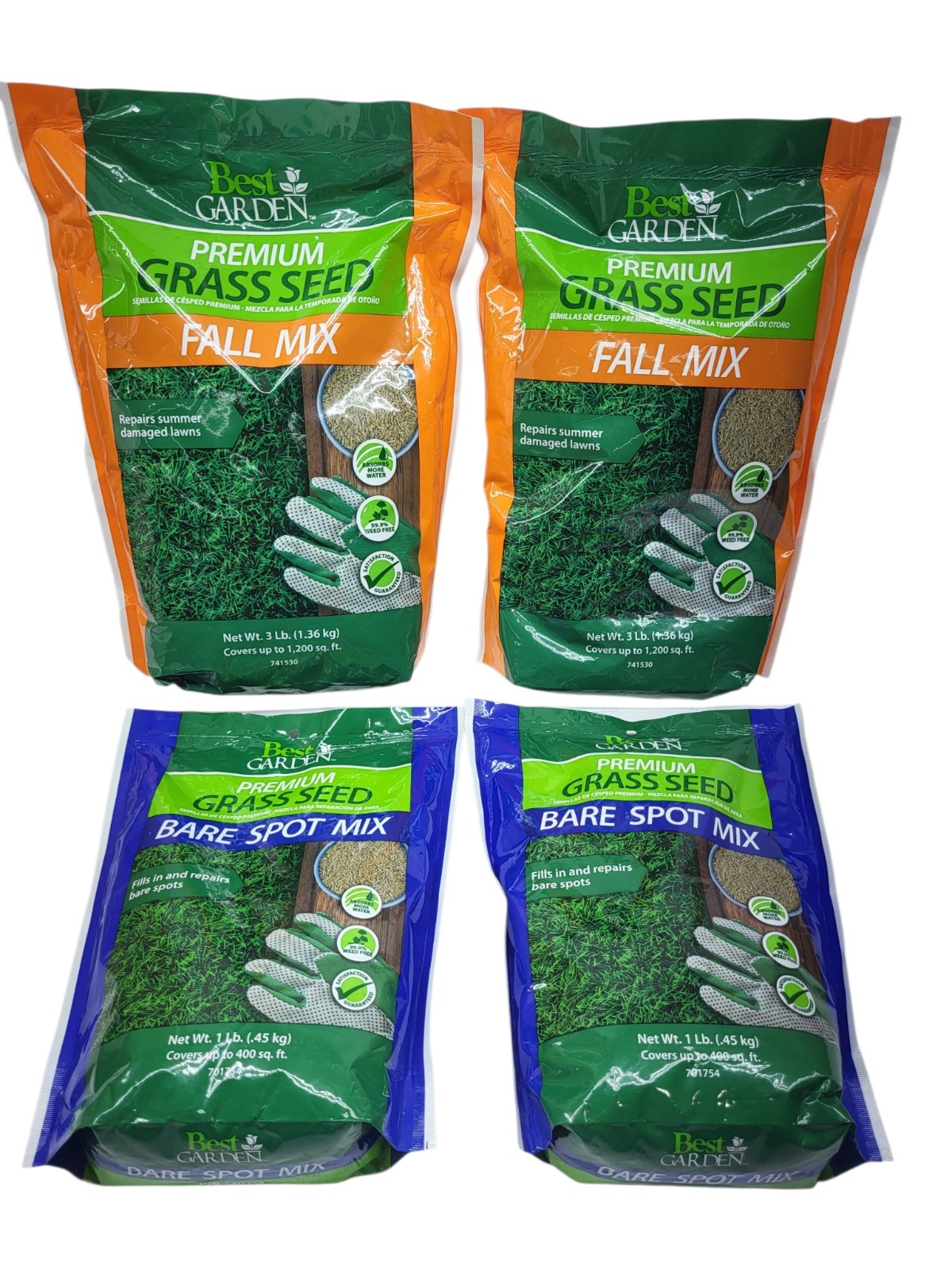 Best Garden seed 8-pound lot bare spot mix and premium fall mix free ship NEW