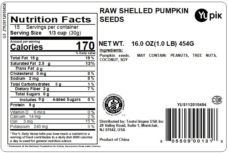 Raw Shelled Pepitas, 1 lb Nutty Pumpkin Seeds – Gluten-Free & Oil-Free Snack