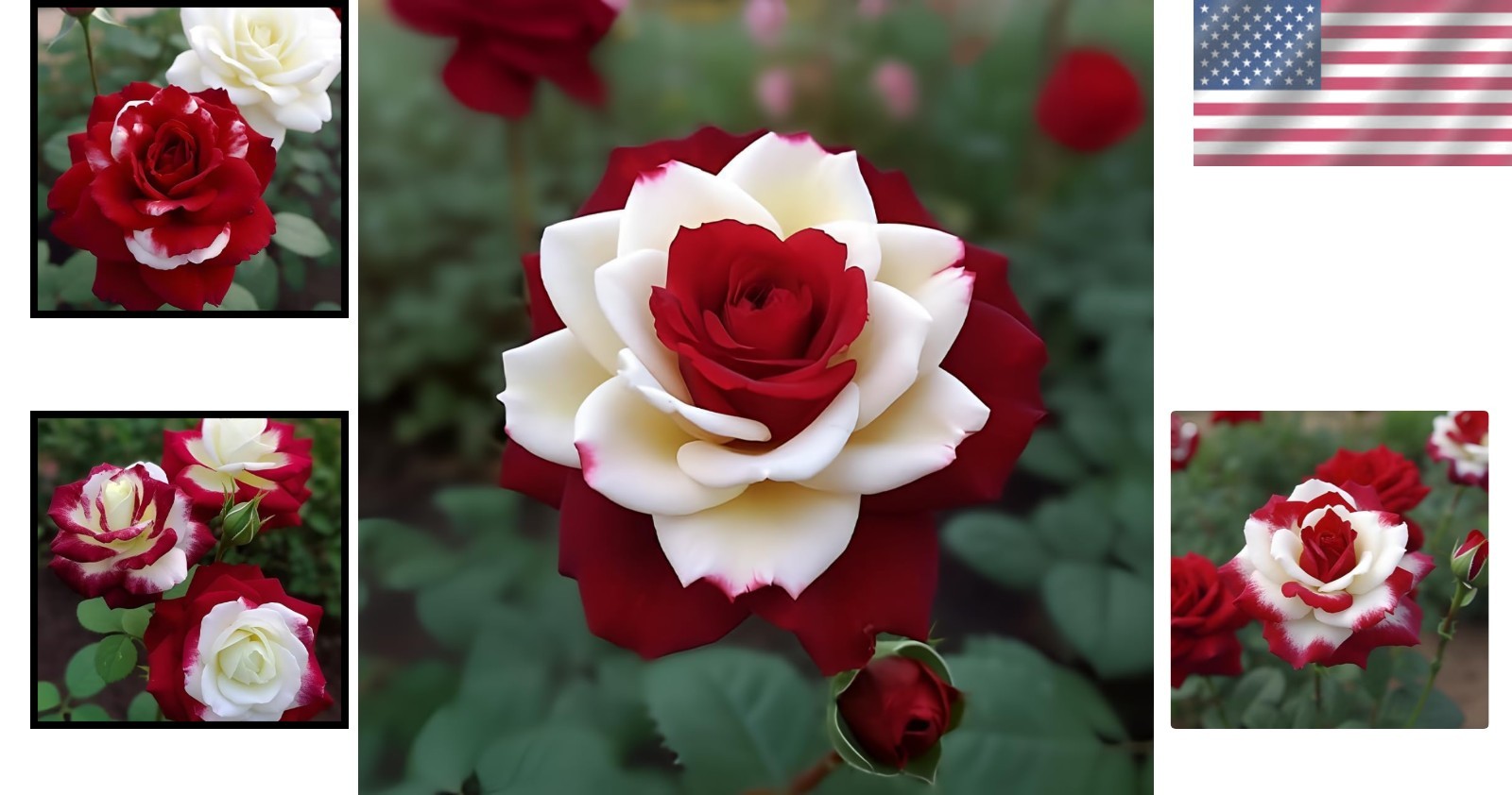 Captivating 20pcs Twin Red White Rose Seeds – Easy Grow for Stunning Gardens