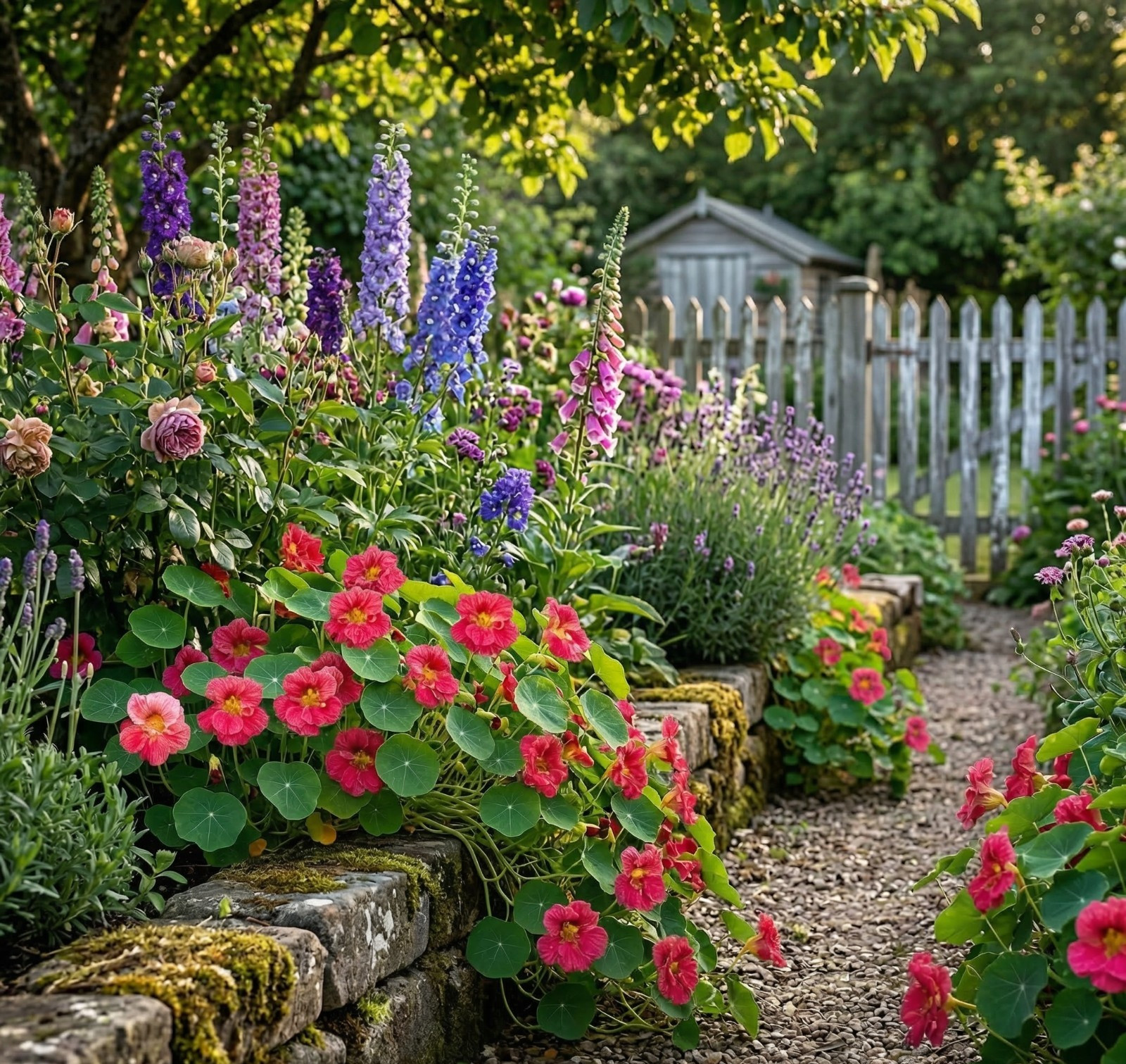 Landscaper’s Pack Nasturtium JEWEL CHERRY ROSE Vine Edible Hummingbirds 50 Seeds