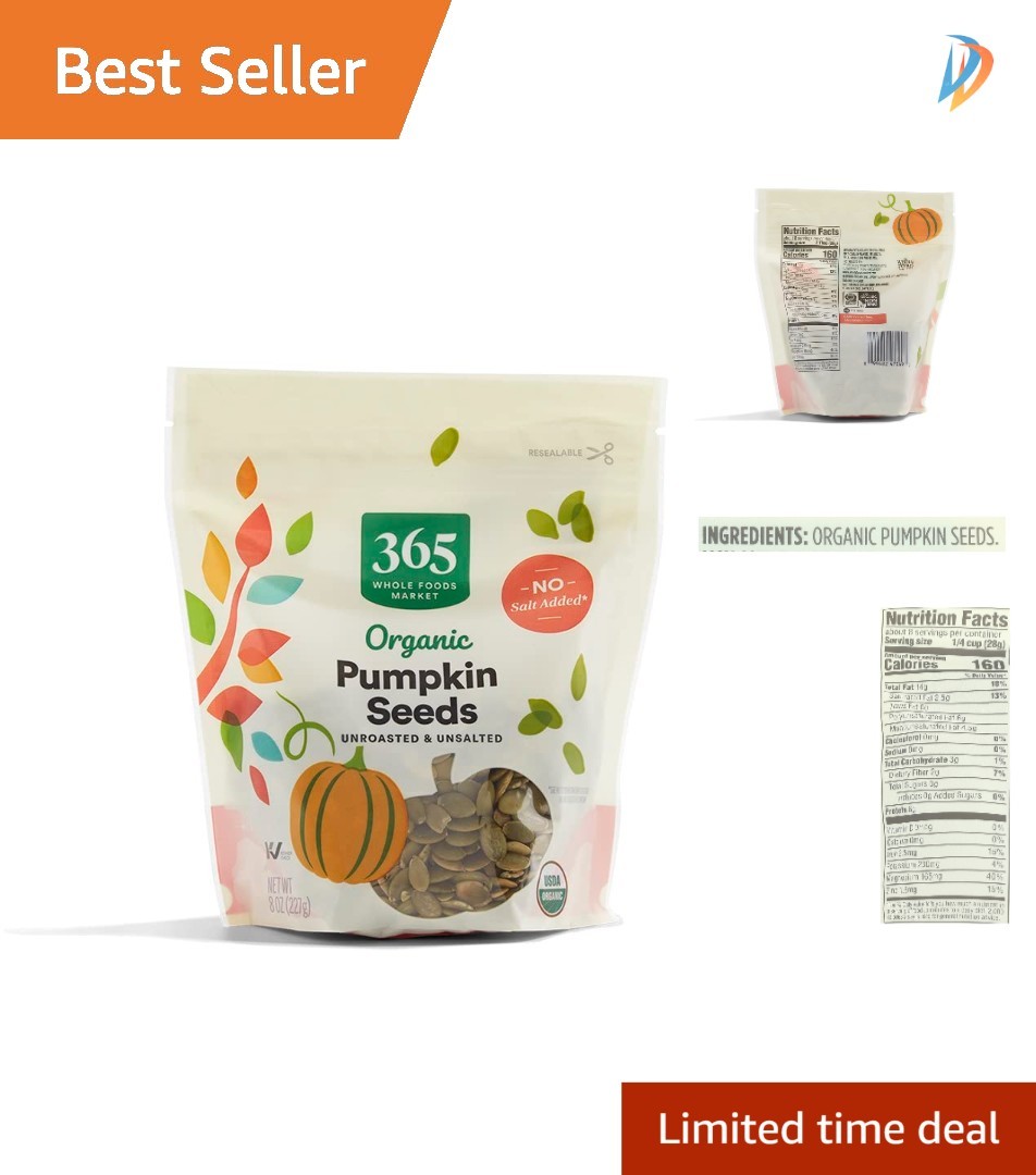 Nutritious 8 Ounce Organic Pumpkin Seeds – Perfect for Baking & Snacking