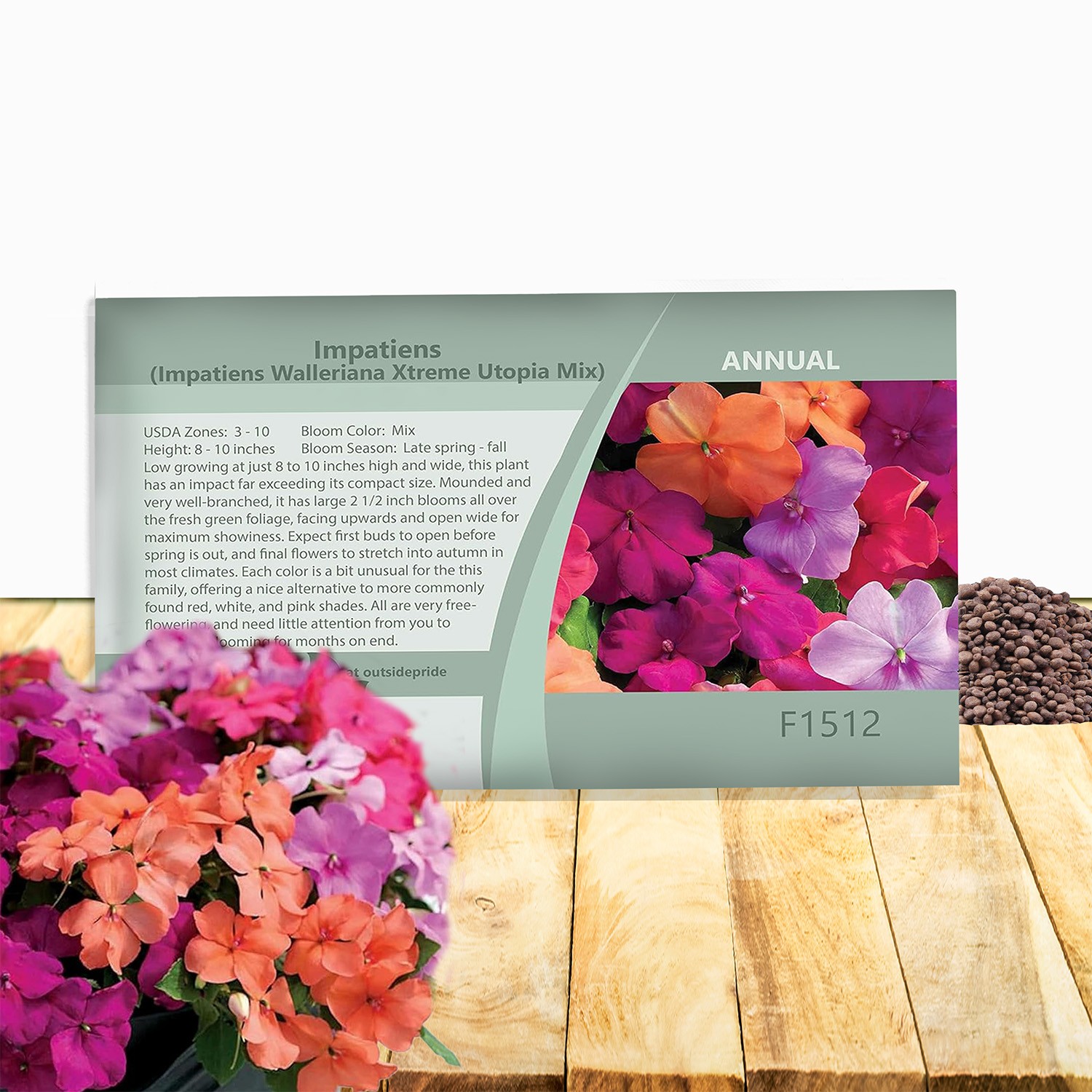 100 Seeds Impatiens Walleriana Xtreme Utopia Flower Seed Mix