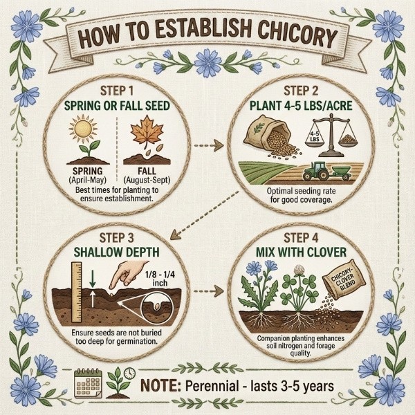 Old Cobblers Farm™ Wicked Tuff Turf Chicory (Other Forages)– High Protein Forage