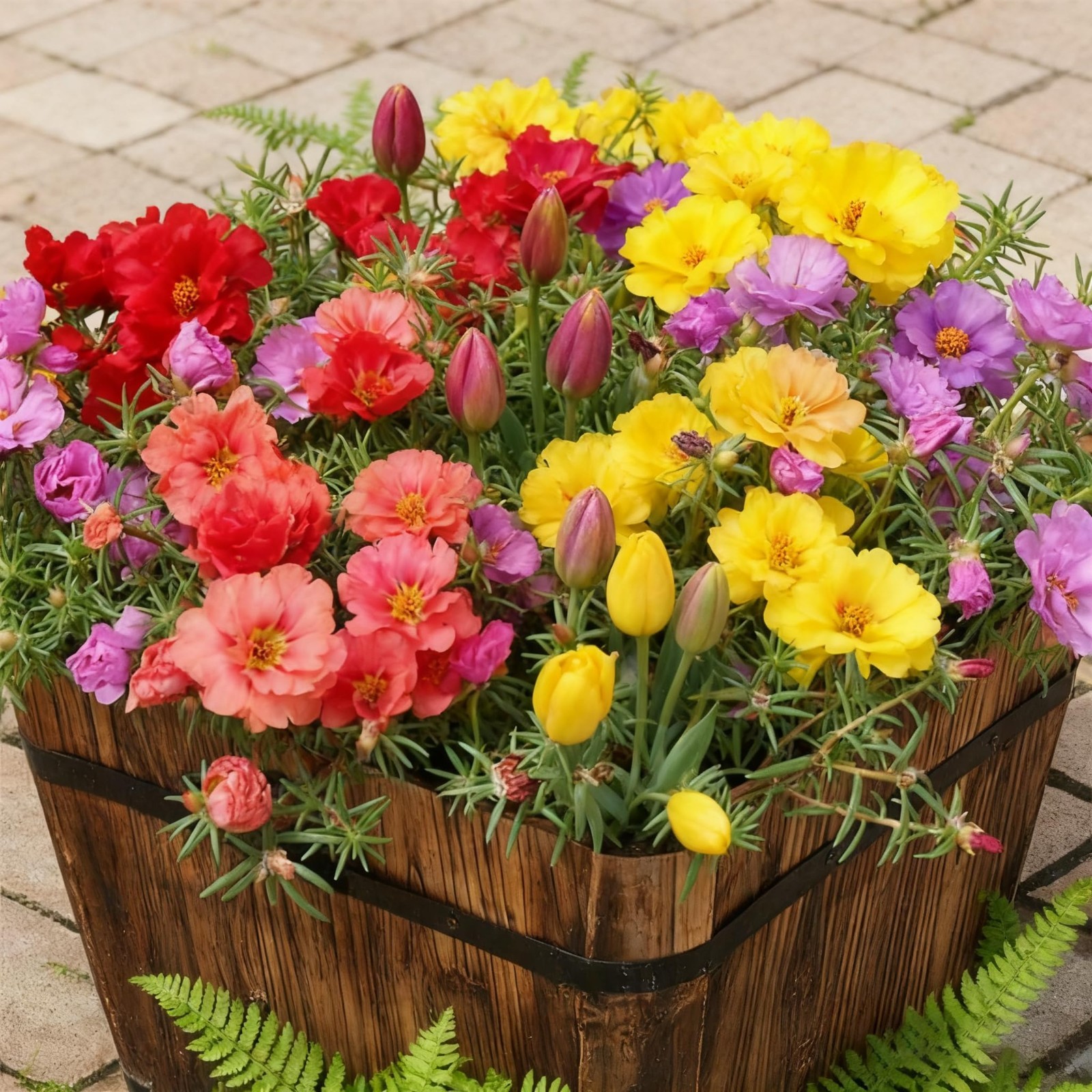 Mixed Color Portulaca Seeds – 20,000 Double Moss Rose Heirloom Flower Seeds for
