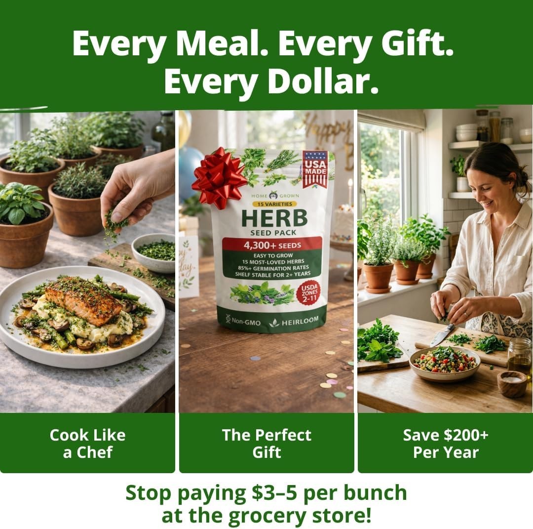 Complete Herb Garden Kit – 15 Heirloom Seeds for Home & Hydroponic Growth