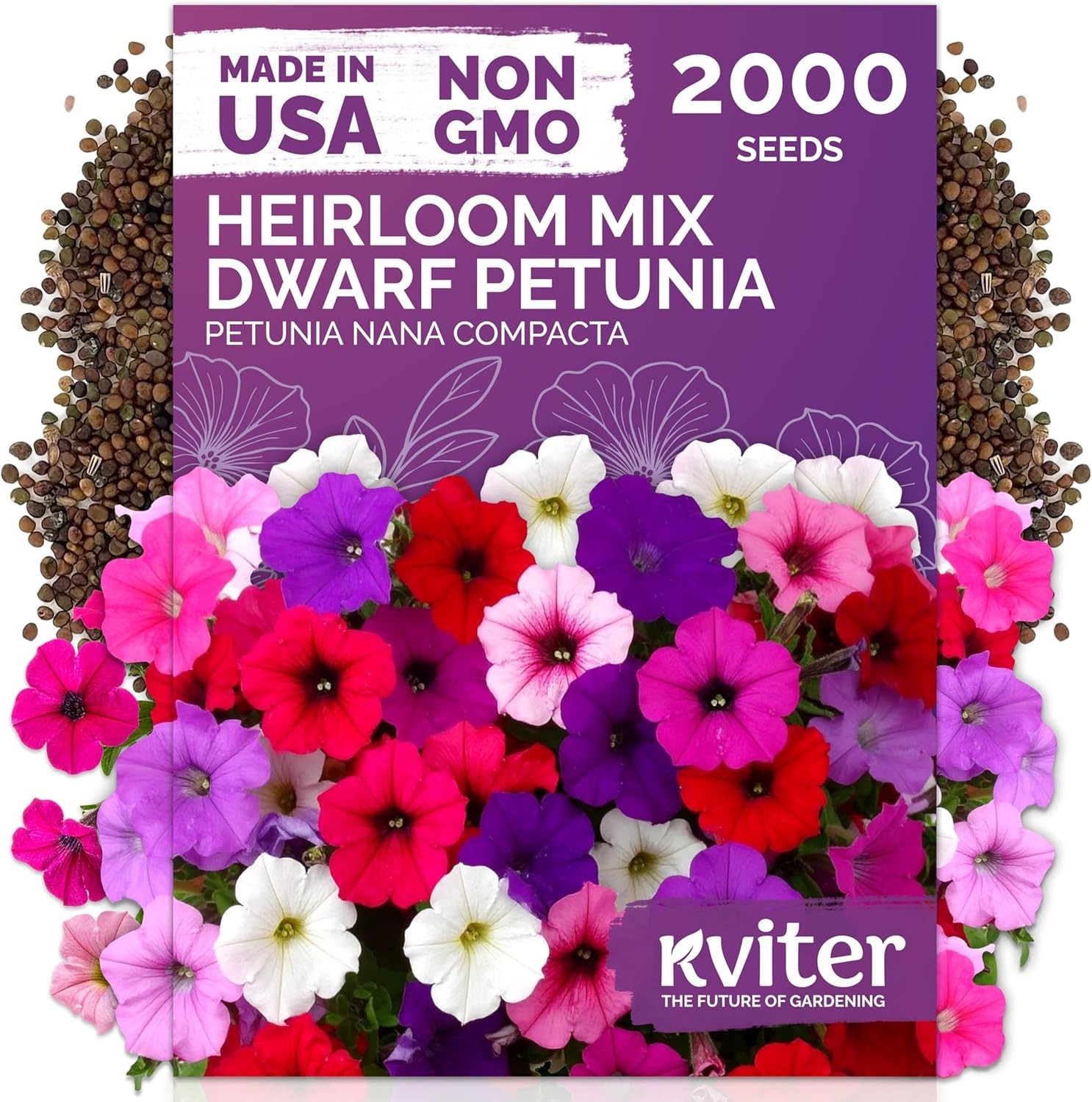 2,000 Non-GMO Mini Petunia Seeds – Ideal for Outdoor and Indoor Gardens