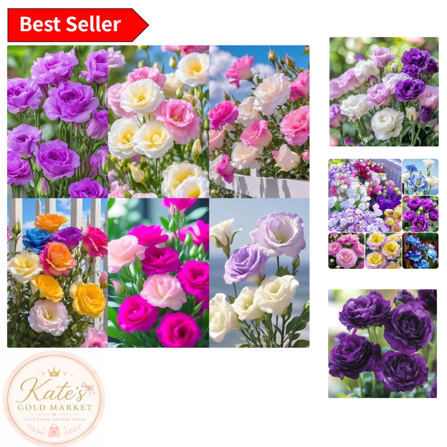 Enjoy 950+ Mixed Lisianthus Seeds – Heirloom Thornless Roses for Outdoor Beauty