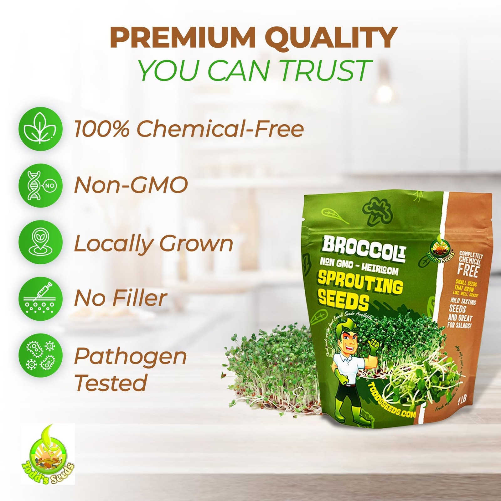 Broccoli and Friends Sprouting Seed Mix, One Pound