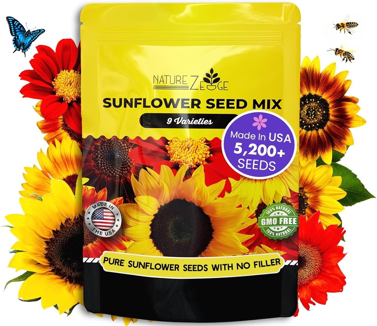Family-Owned Sunflower Seeds Bulk Pack – Diverse Varieties