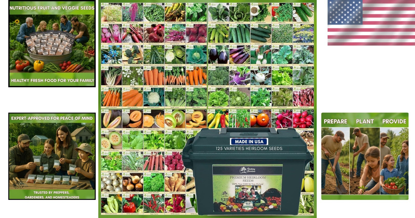 Non-GMO Heirloom Survival Seed Vault