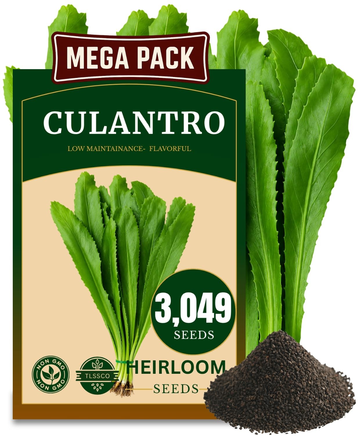 3049+ Culantro Seeds Heirloom Herb Seeds for Planting, SlowBolting, Flavorfu…