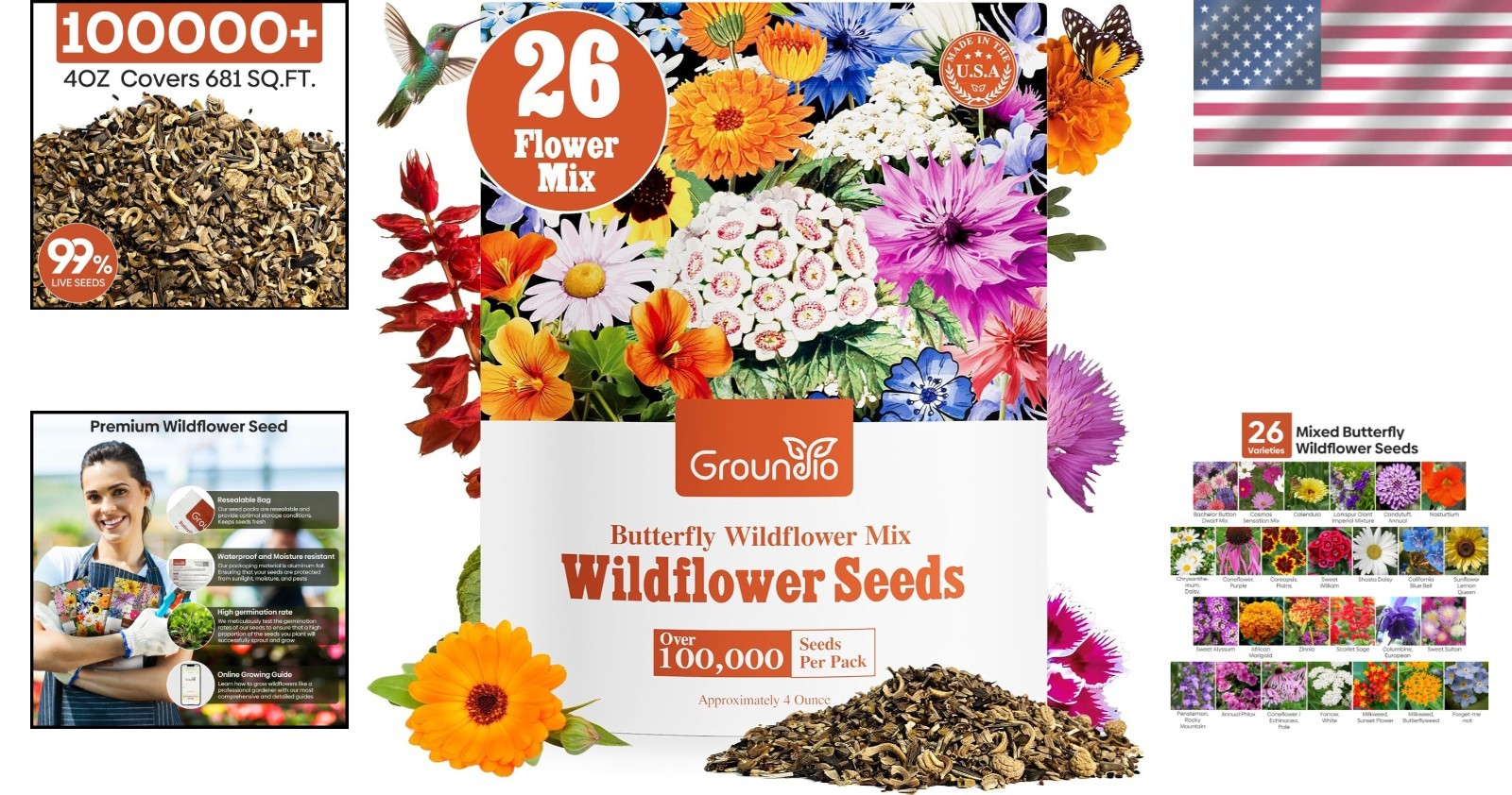 Gift Idea: Wildflower Seeds Bulk – 26 Varieties
