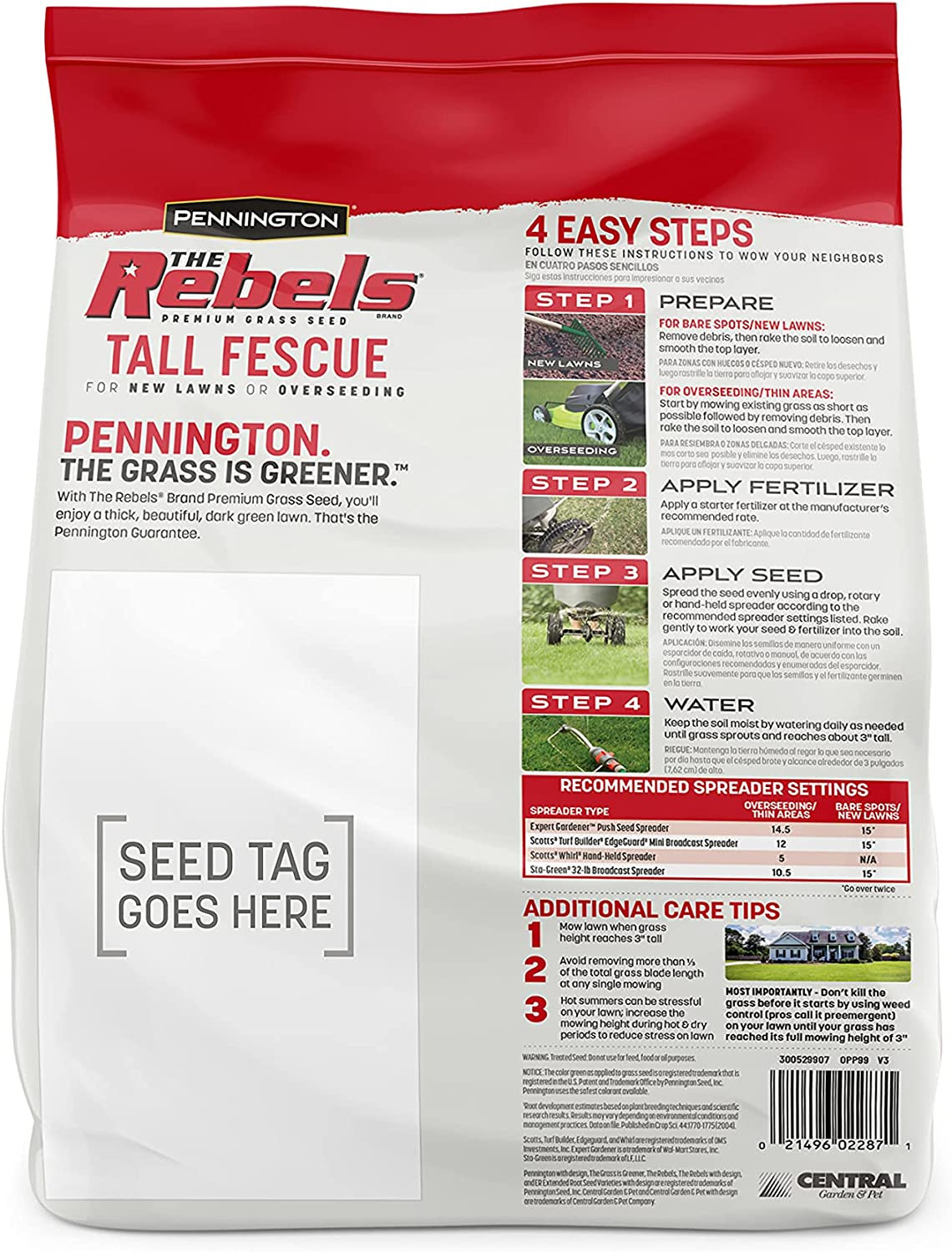 The Rebels Tall Fescue Grass Seed Blend 3 Pounds