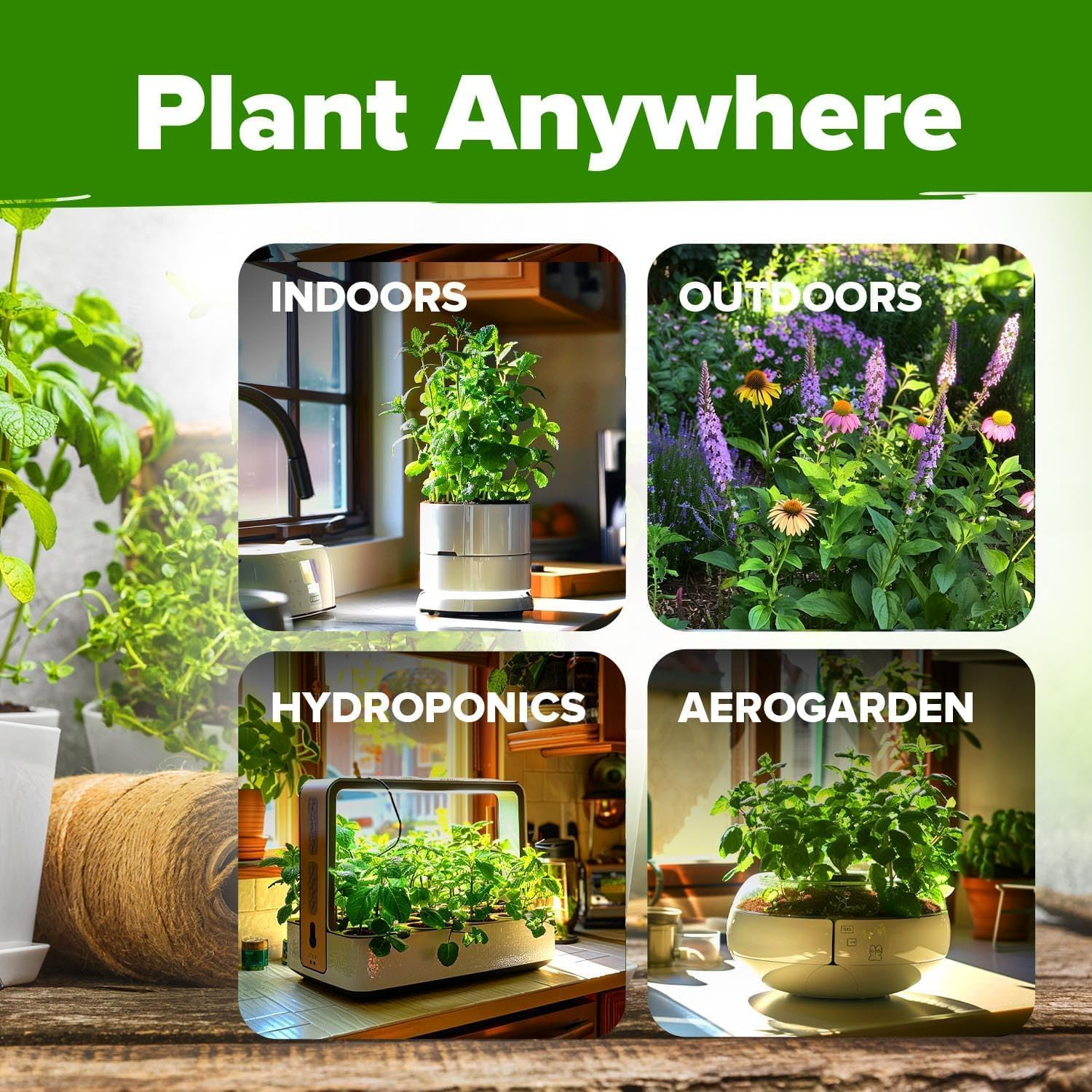Medicinal Herb Seeds Vault – 2,000+ Seeds, 6 Non GMO Heirloom Varieties for Indo