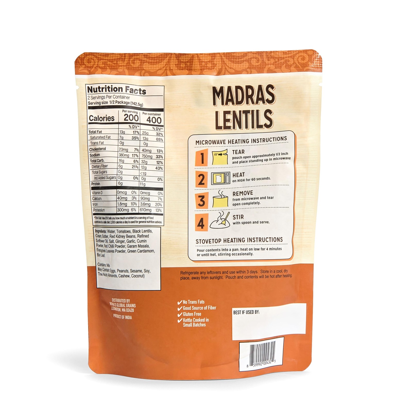Madras Lentils, Authentic Indian Slow-Cooked Lentils with Beans and Spices, R…