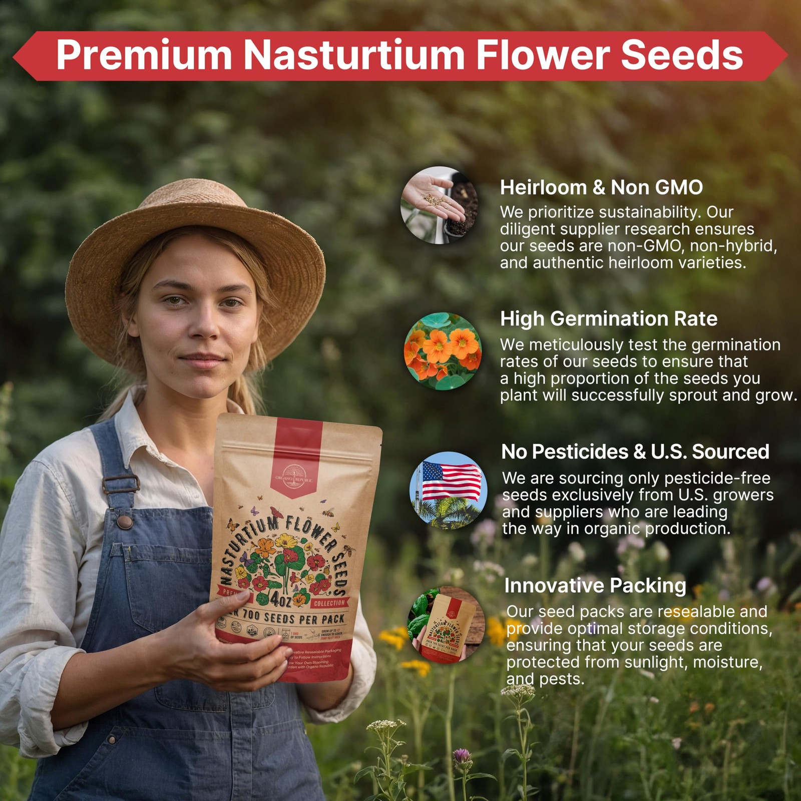Seeds Pack 4 oz – Over 4oz, Orange, Yellow, Red, Green