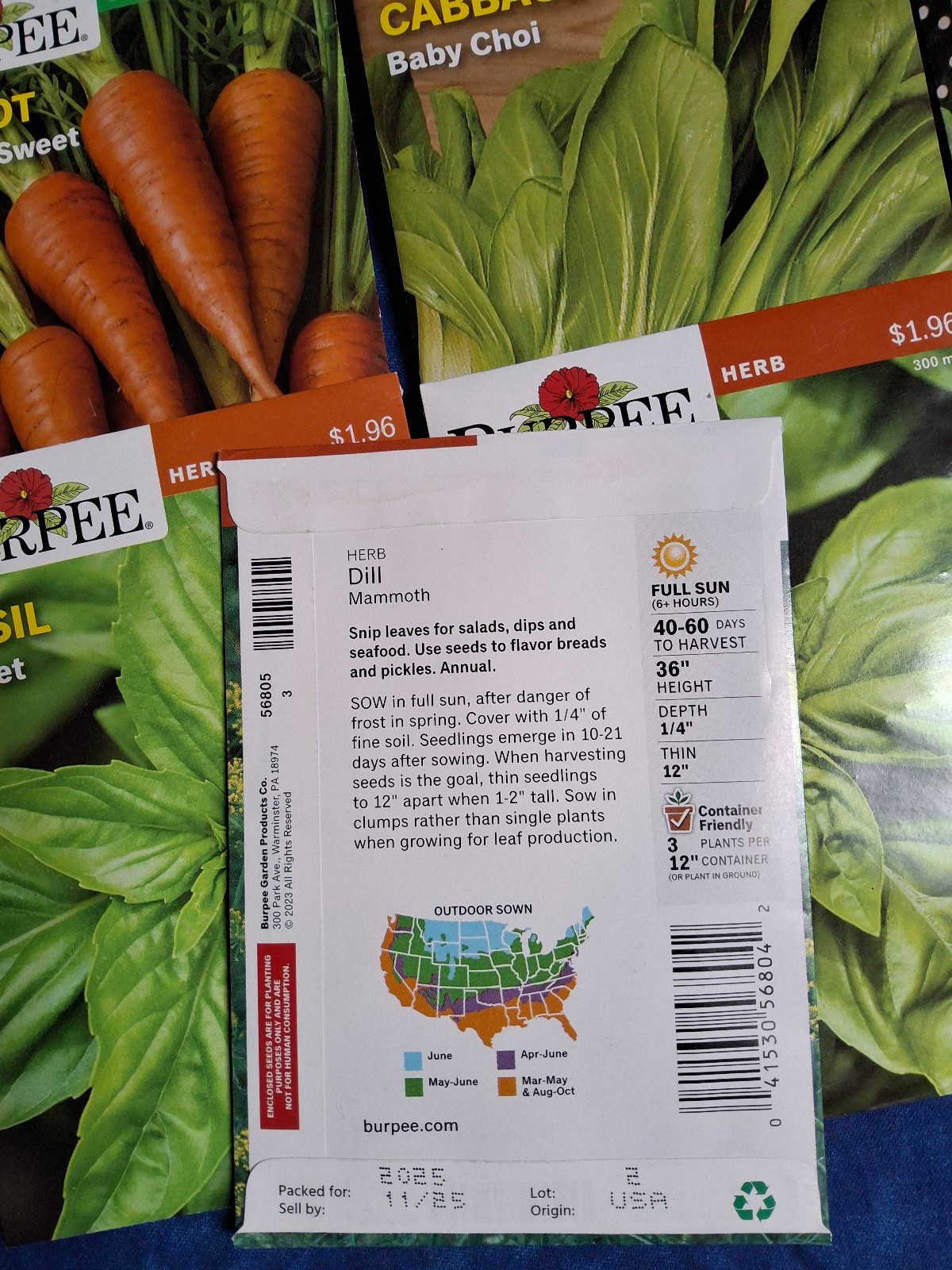 Mixed Lot of 40 Packs Burpee Garden & Herb Seeds Bundle – Dated 2025 – LOT SB